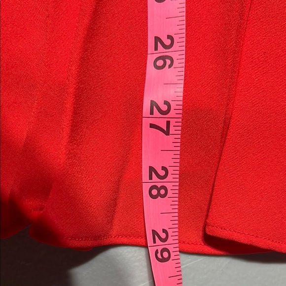 1. State Coral Red Pleated Midi Skirt Size 10 Classic Modern Feminine Elegant - Picture 6 of 10